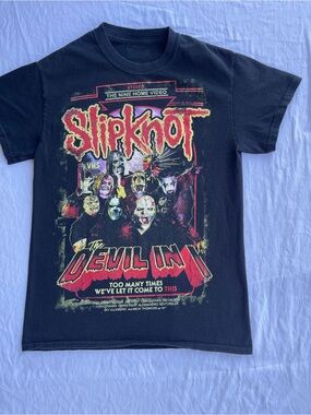 Slipknot Black Graphic Short Sleeve Band Tee